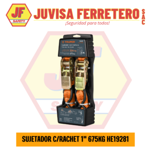 SUJETADOR C/RATCHET 1" X 3M - 675KG HE19281