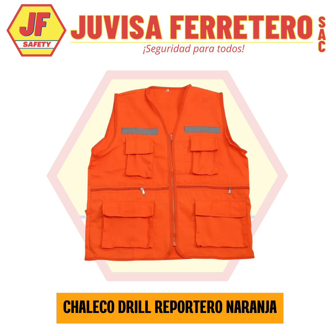 CHALECO DRILL TIPO REPORTERO - Imagen 2