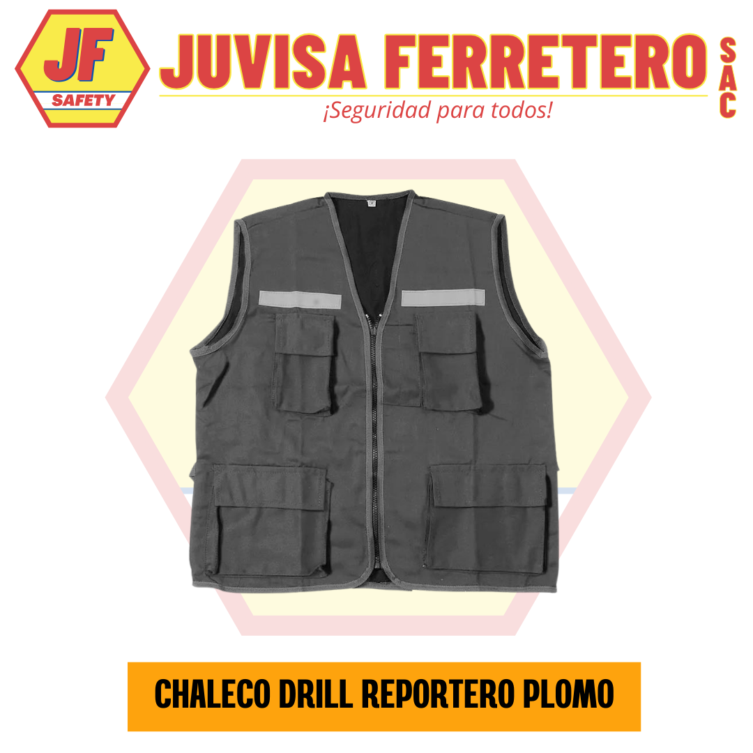 CHALECO DRILL TIPO REPORTERO - Imagen 3