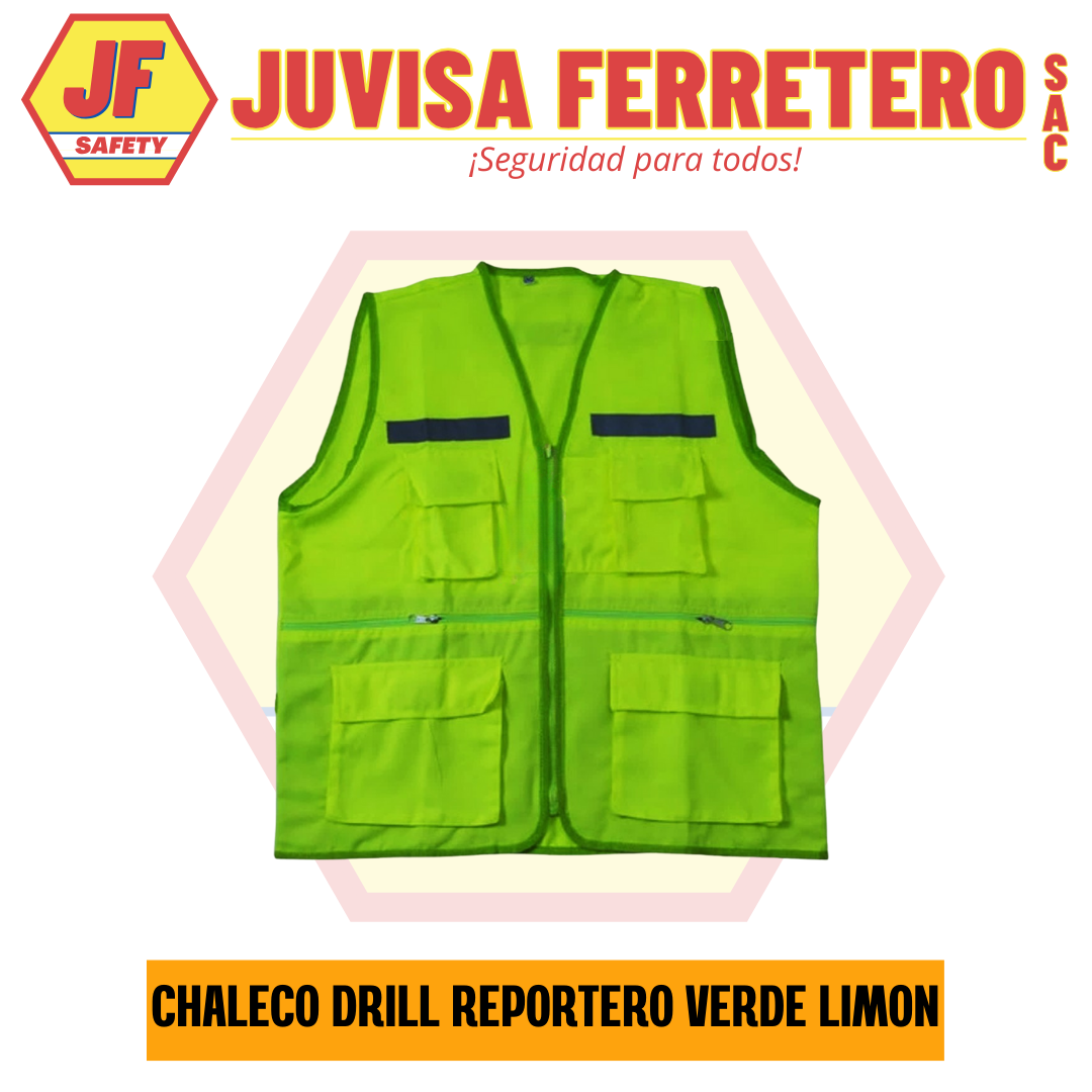 CHALECO DRILL TIPO REPORTERO - Imagen 5