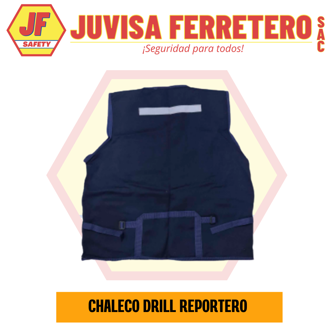 CHALECO DRILL TIPO REPORTERO - Imagen 6