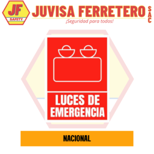 SEÑAL VINIL LUCES DE EMERGENCIA 20x30
