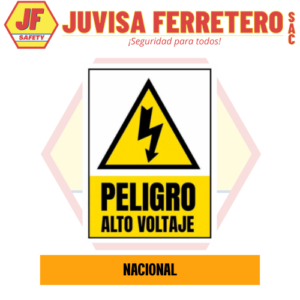 SEÑAL VINIL PELIGRO ALTO VOLTAJE 20x30