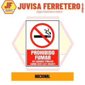 SEÑAL VINIL PROHIBIDO FUMAR 20x30