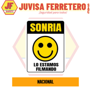 SEÑAL VINIL SONRÍA LO ESTAMOS FILMANDO 20x30