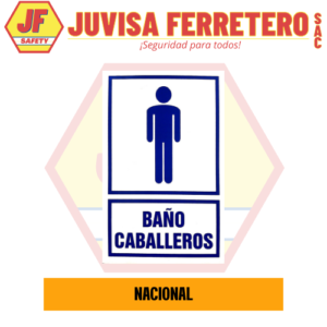 SEÑAL VINIL SS HH CABALLEROS 20x30