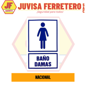 SEÑAL VINIL SS HH DAMAS 20x30