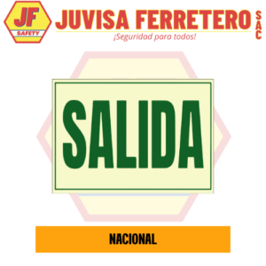 SEÑAL VINIL FOTOLUMINISCENTE SALIDA 20x30