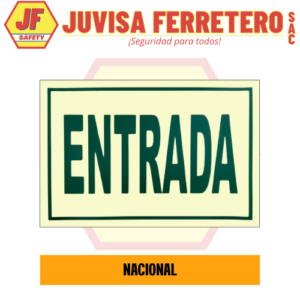 Señal Vinil Fotoluminiscente Entrada 20x30