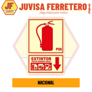SEÑAL VINIL FOTOLUMINISCENTE EXTINTOR PQS 20X30
