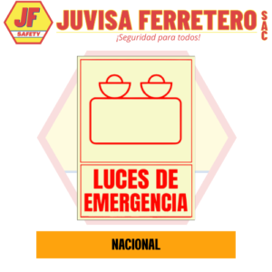 SEÑAL VINIL FOTOLUMINISCENTE LUCES DE EMERGENCIA 20x30