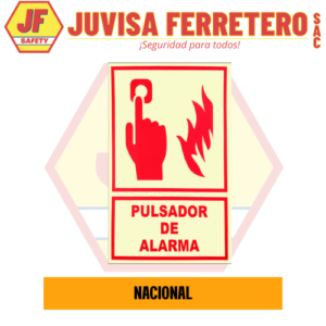 SEÑAL VINIL FOTOLUMINISCENTE ALARMA CONTRA INCENDIO 20x30