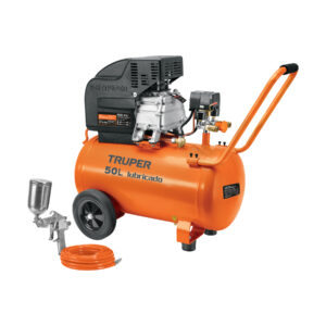 CO0MPRESORA 50L 3 1/2HP CON MANGUERA Y PISTOLA