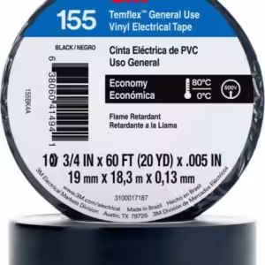 CINTA AISLANTE TEMFLEX 155 19MM X 18M NEGRA