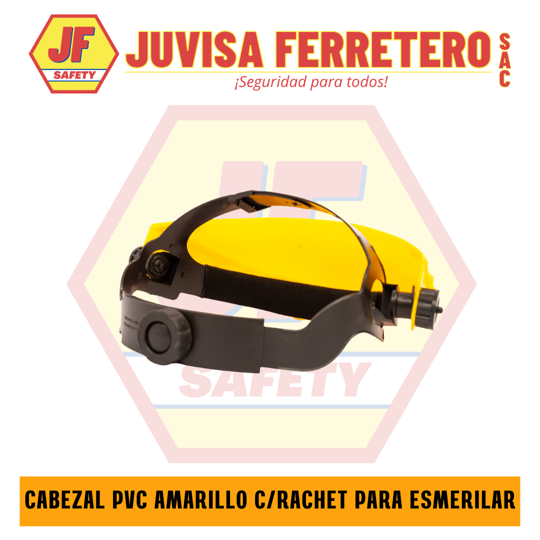 CABEZAL PVC AMARILLO C/RACHET PARA ESMERILAR - Imagen 2