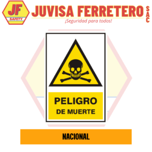 SEÑAL VINIL PELIGRO DE MUERTE 20x30