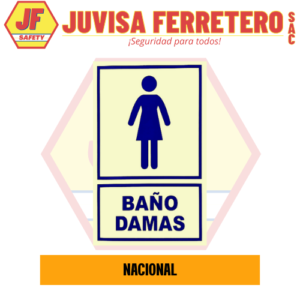SEÑAL VINIL FOTOLUMINISCENTE SS.HH DAMAS 20x30