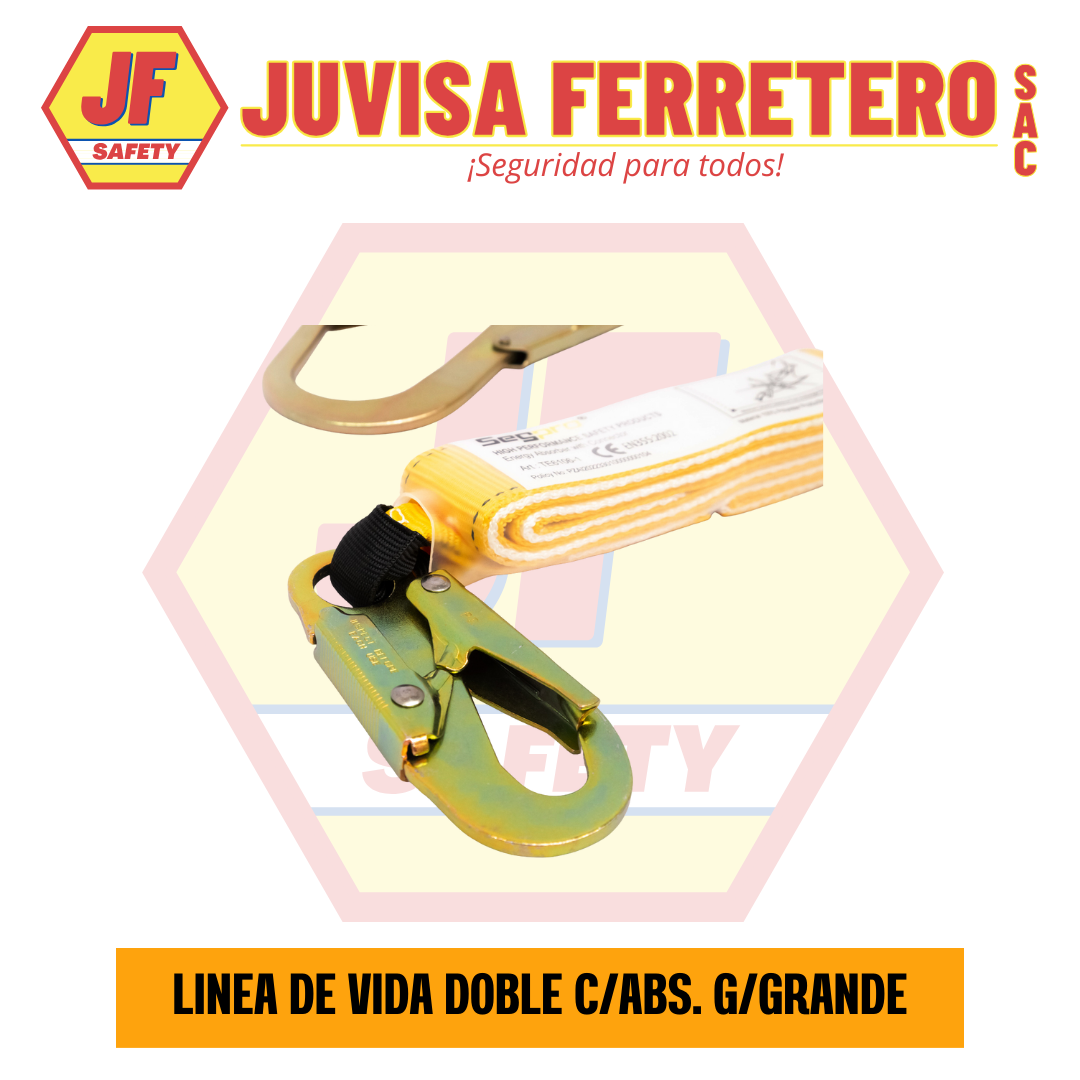 LINEA DE VIDA DOBLE C/ABS. G/GRANDE TE6106-1 (SEGPRO) - Imagen 2