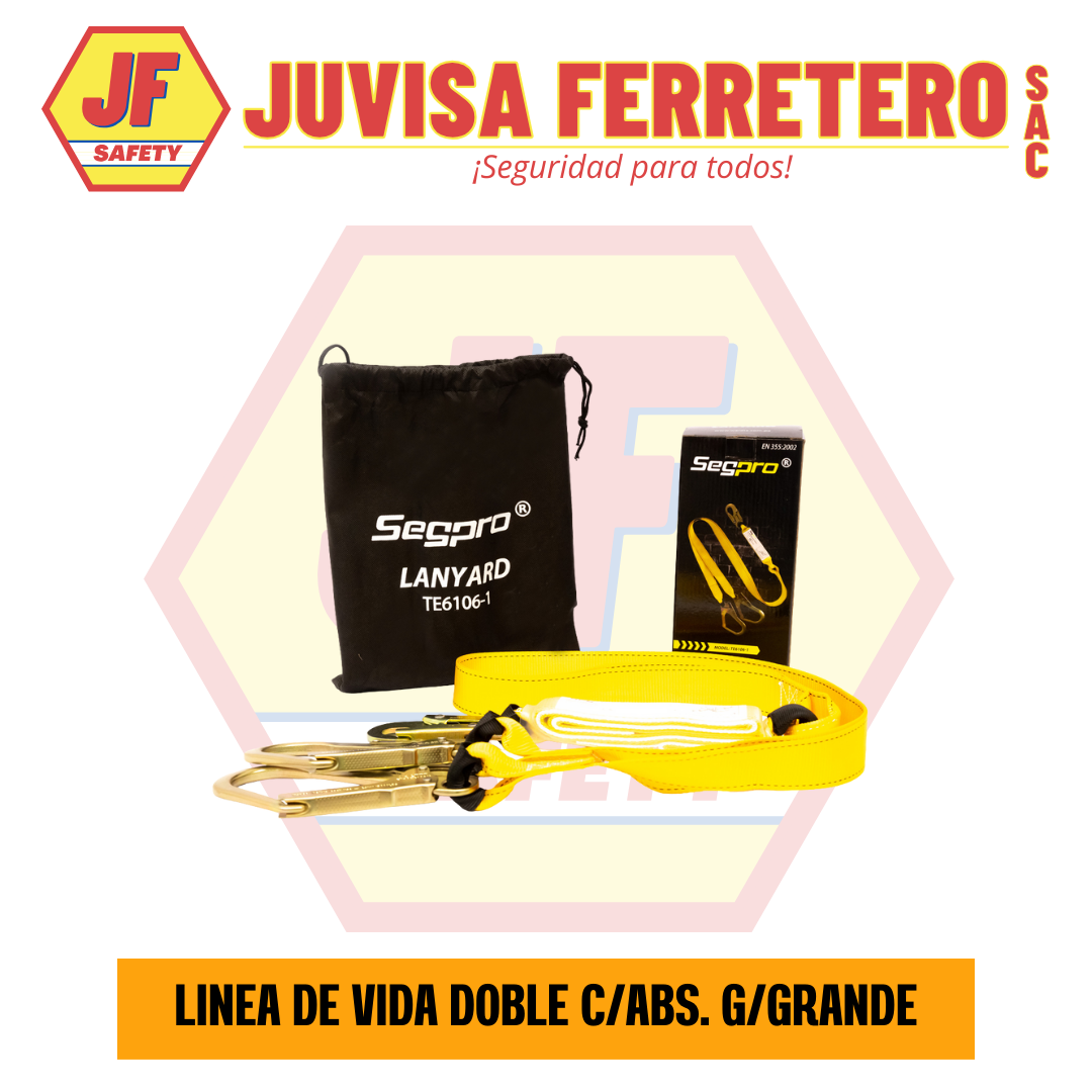 LINEA DE VIDA DOBLE C/ABS. G/GRANDE TE6106-1 (SEGPRO) - Imagen 3