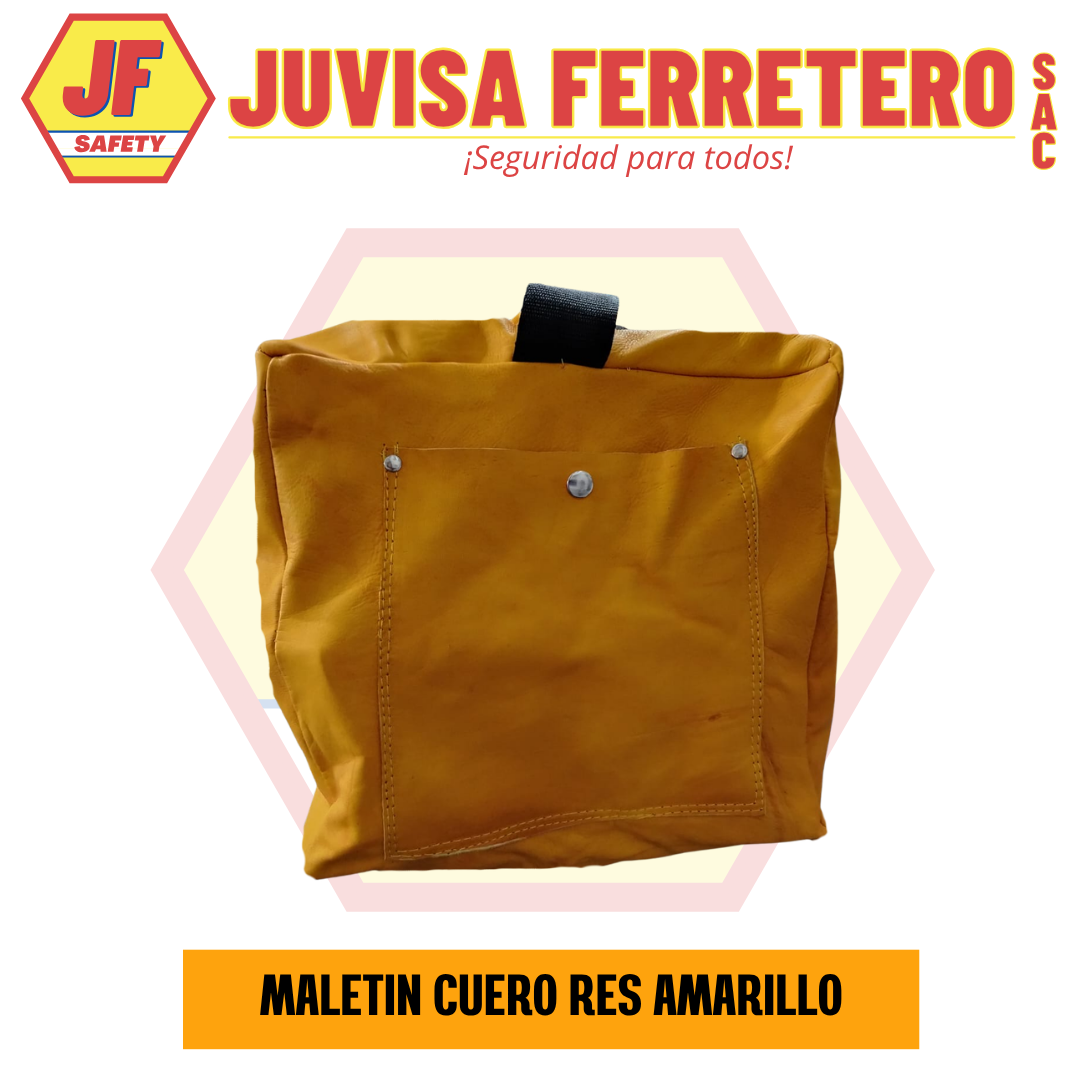MALETIN CUERO RES AMARILLO - Imagen 4